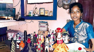 Defying odds, Chithra J obtains patent for handmade bottle art in Thiruvananthapuram