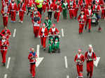 Annual Santa Claus run in Madrid