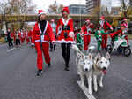 Annual Santa Claus run in Madrid