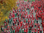 Annual Santa Claus run in Madrid