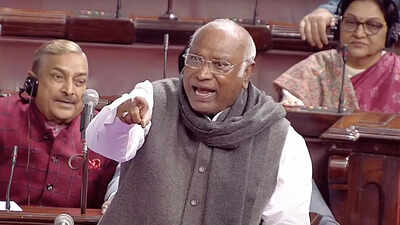 Kharge's 'dog' jibe triggers uproar in Parliament, BJP demands apology