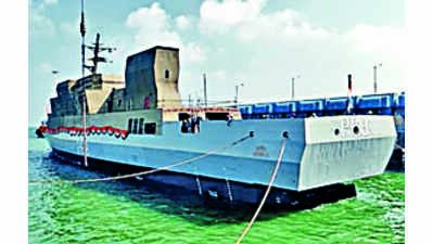 Navy: Navy Launches Anti-submarine Warfare Craft Made By Grse | Kolkata ...