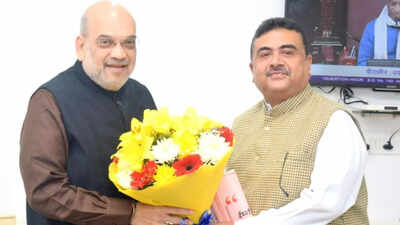 Suvendu Adhikari hands over to Amit Shah list of ‘30 false FIRs’ against him