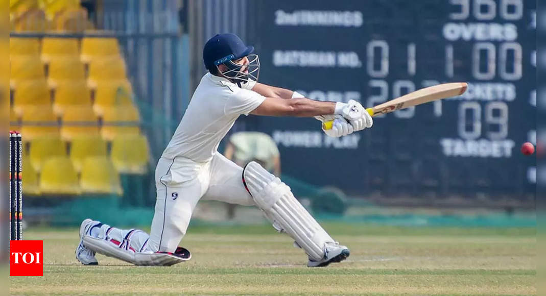 Dhruv Shorey slams unbeaten double century as Delhi take control against Assam in Ranji Trophy | Cricket News – Times of India