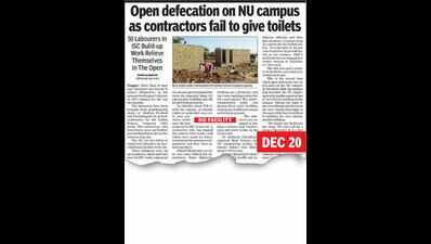 TOI Impact: NMC issues notice, labourers get access to toilets at NU ...