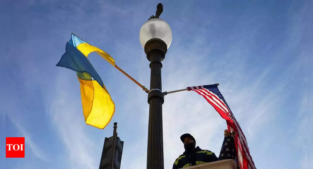Ukraine flags vie with Christmas decor as Zelenskyy visits Washington – Times of India