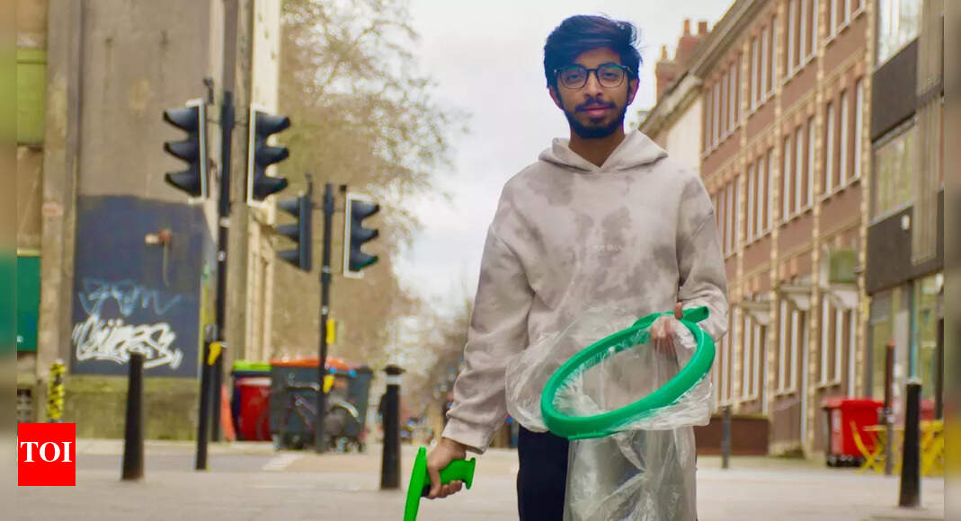 Indian student in UK on a 30-city plogging drive - Times of India