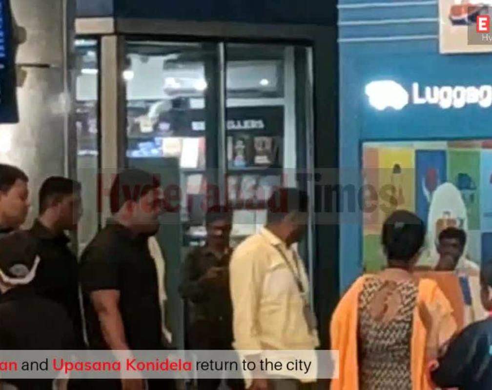 
Ram Charan and Upasana Konidela spotted at Hyderabad Airport
