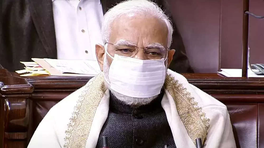 PM Modi masks up