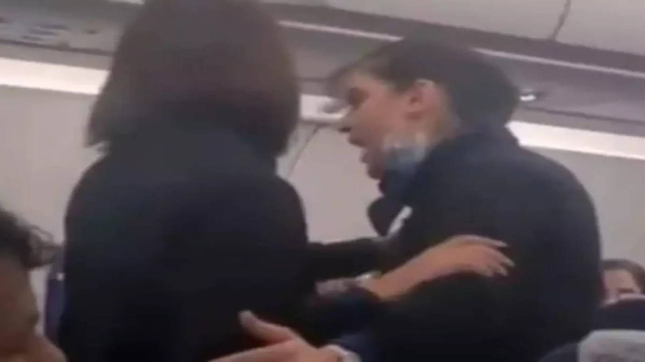 Check what netizens have to say about the viral video of air hostess  fighting with passenger - Times of India