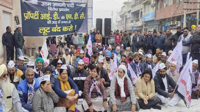 AAP protest on issue of property IDs, NDCs, says 85% IDs issued in Ambala have ambiguities