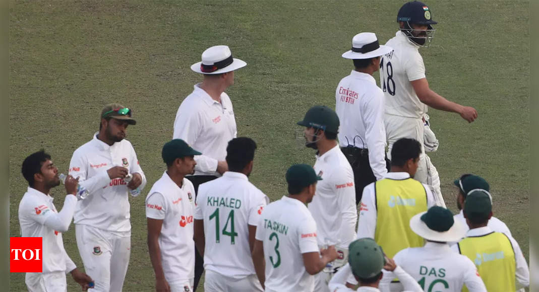 Watch: Virat Kohli gets angry as Bangladesh players go berserk after his dismissal | Cricket News – Times of India