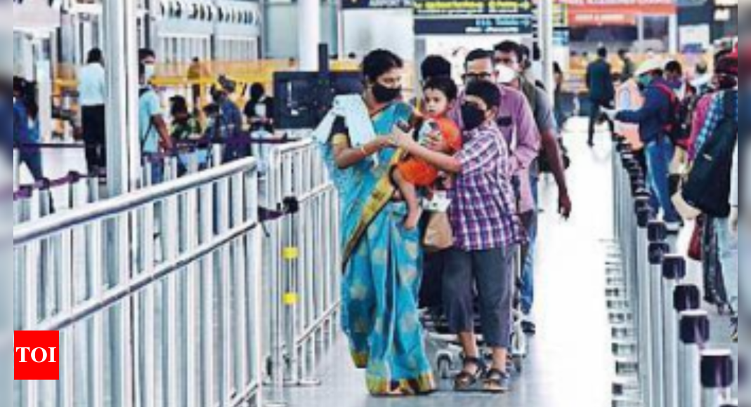कोविड-19: बेंगलुरु एयरपोर्ट पर अंतरराष्ट्रीय यात्रियों की रैंडम स्क्रीनिंग शुरू |  बेंगलुरु समाचार – टाइम्स ऑफ इंडिया