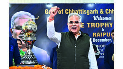 FIH men’s hockey World Cup trophy arrives in Chhattisgarh