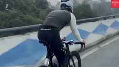Actor Gourab Chatterjee enjoys cycling
