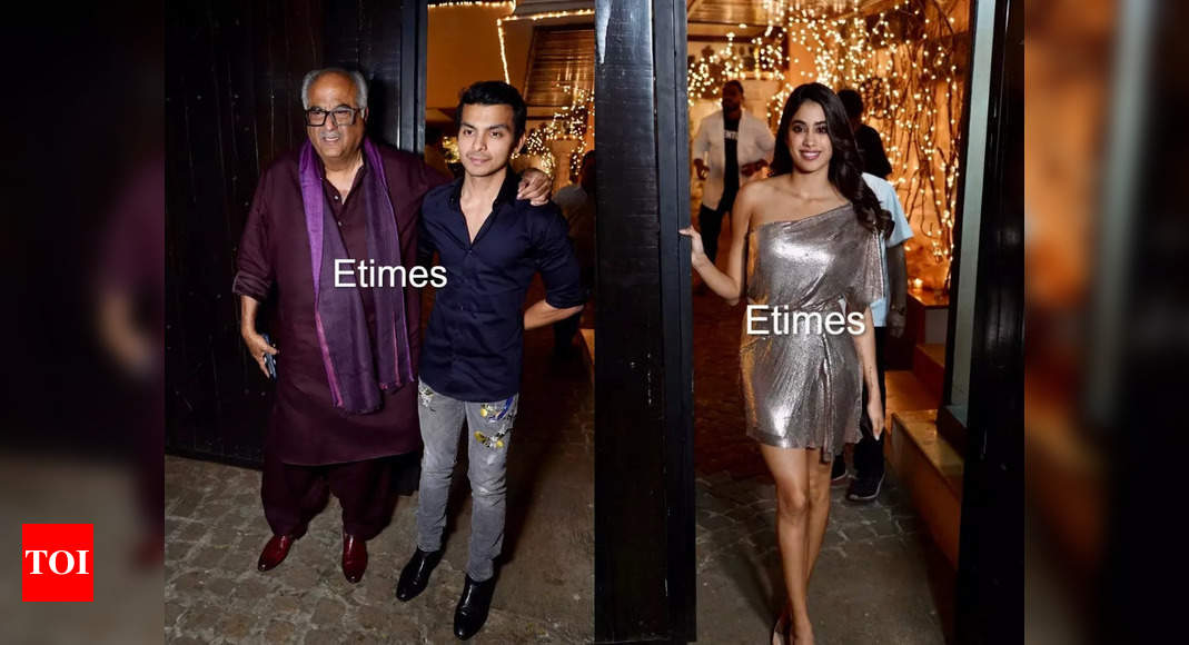Boney Kapoor papped with Janhvi Kapoor’s rumoured boyfriend at Anil Kapoor’s birthday party – Times of India