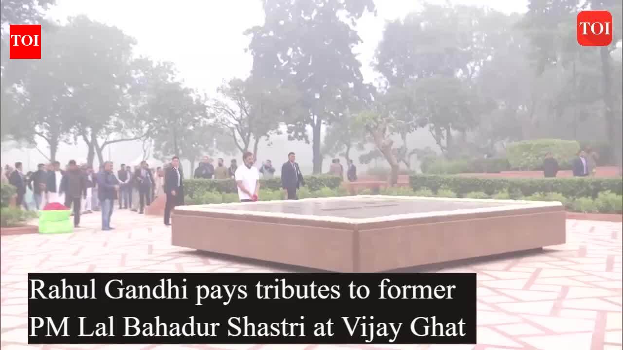 Rahul Gandhi pays tributes to former PM Lal Bahadur Shastri