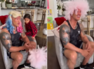 Dwayne Johnson looks unrecognizable in this adorable Christmas makeover from his daughters