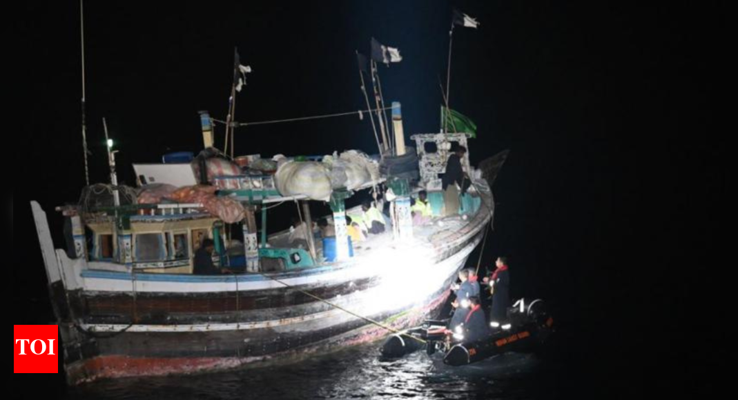 Arms, narcotics seized from Pak boat off Gujarat coast