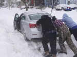 These images show the aftermath of massive snowfall in New York