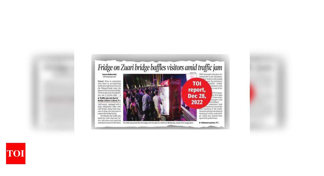 ‘पुल पर फ्रिज’ मामले की जांच शुरू, कार्रवाई की जाएगी : कैबरल |  गोवा समाचार – टाइम्स ऑफ इंडिया