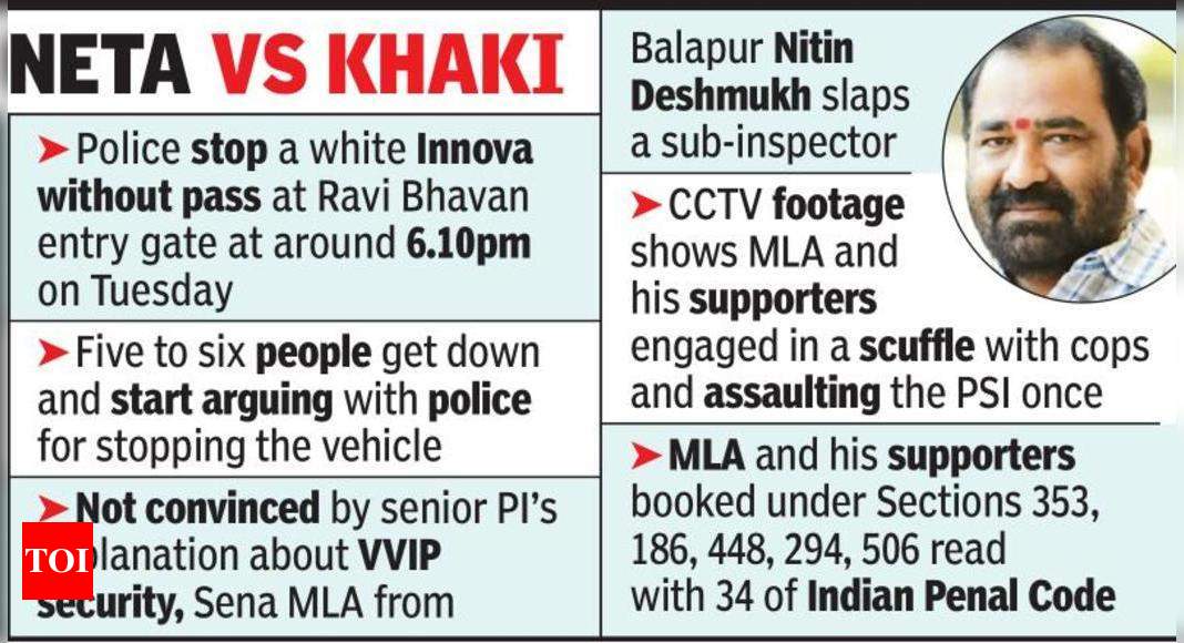 रवि भवन गेट पर रोके जाने पर पीएसआई को थप्पड़ मारने वाले विधायक पर मामला दर्ज |  नागपुर समाचार – टाइम्स ऑफ इंडिया