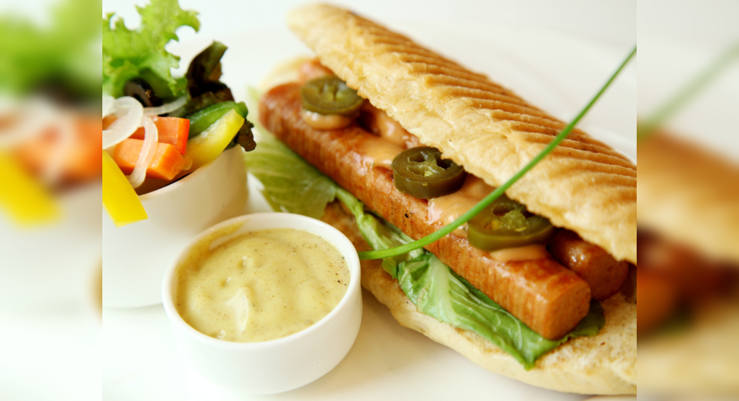 Chicken Sausage Sandwich Recipe How to make Chicken Sausage Sandwich