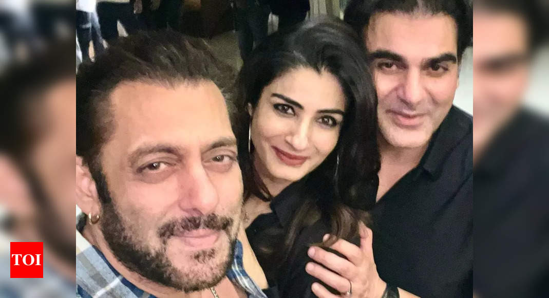 Raveena Tandon drops selfies taken by Salman Khan, says the goofiness never stops! – Times of India