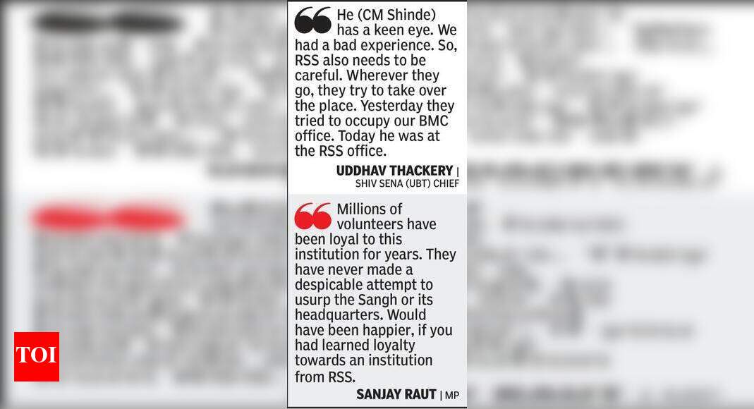 सीएम एकनाथ शिंदे खाकी पैंट पहनकर विधानसभा पहुंचे तो करेंगे स्वागत: संजय राउत |  नागपुर समाचार – टाइम्स ऑफ इंडिया