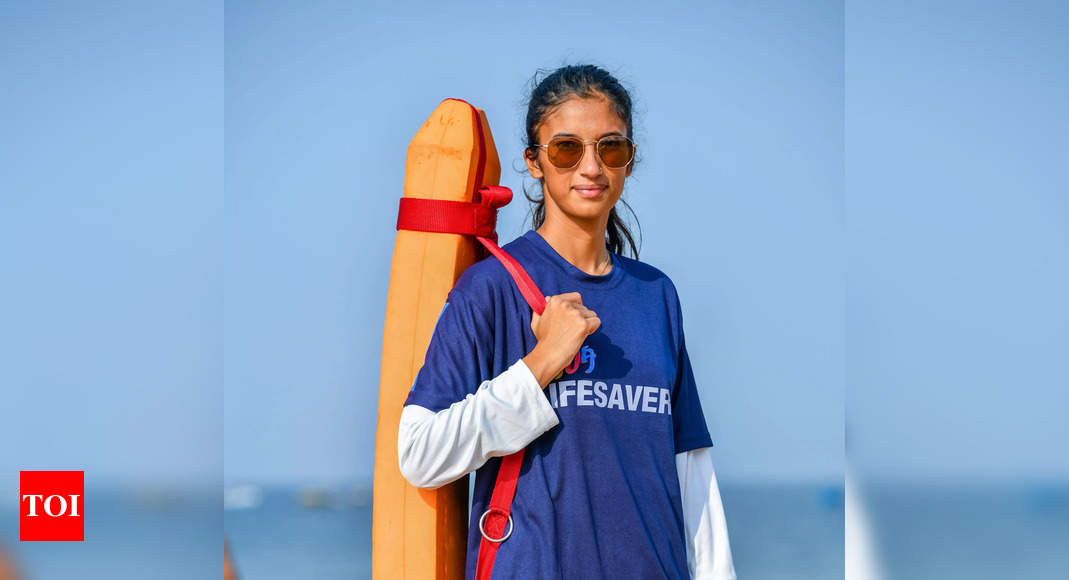 Benaulim beach witnessed a rescue operation carried out by a woman lifesaver