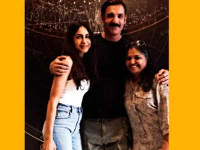 Handsome hunk John Abraham sports a moustache in a rare family picture with wife Priya Runchal