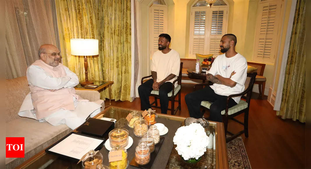 ‘It was an honour and privilege to meet you’: Hardik Pandya meets Home Minister Amit Shah | Cricket News – Times of India