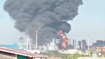 Massive fire breaks out at poly films industry in Nashik's Igatpuri, nine injured