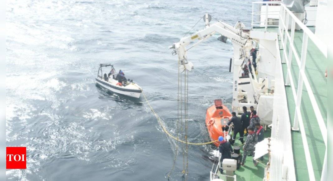 Coast Guard Rescues 12 Crew Members Of Sinking Vessel In Arabian Sea ...