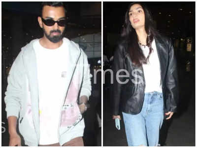 Soon-to-be married Athiya Shetty and KL Rahul return home post New Year celebration