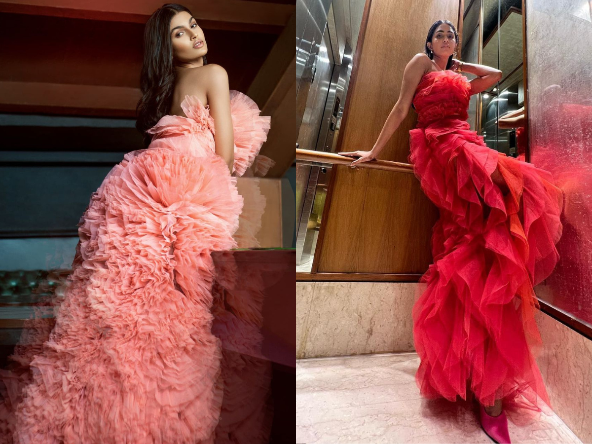 dramatic ruffle dress