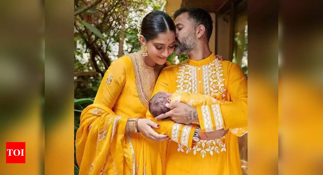 Sonam Kapoor shares another adorable glimpse of Vayu with Anand Ahuja, wishes late happy new year – See inside – Times of India