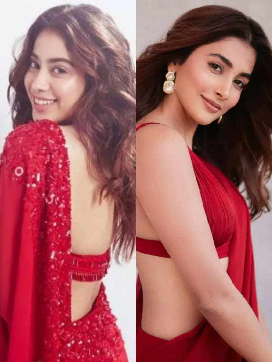 From Janhvi Kapoor To Pooja Hegde Hottest Red Saris To Buy For Your Wedding Times Of India 9006