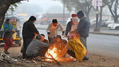 Bonfires lit up at public places across Bhopal