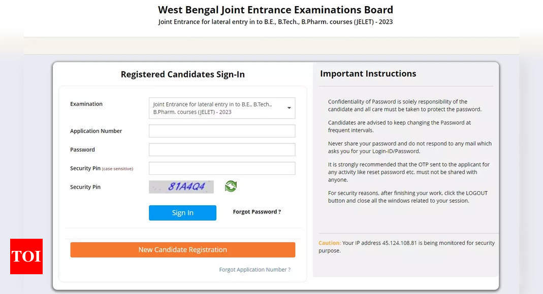 WB JELET 2023 registration underway on wbjeeb.nic.in; check eligibility ...