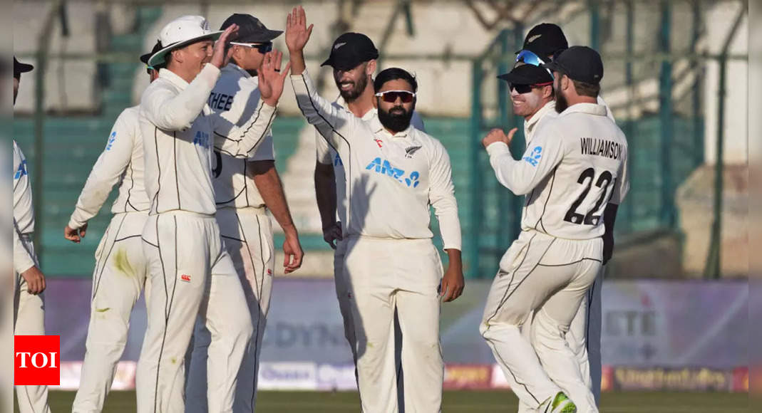 2nd Test: New Zealand spinners strike after Saud hundred in Karachi | Cricket News – Times of India