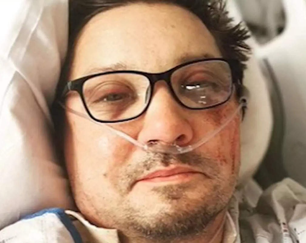 
Jeremy Renner shares selfie from hospital bed thanking fans after being run over by snow plough
