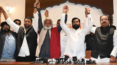 Maharashtra CM Eknath Shinde's Sena and Jogendra Kawade's PRP announce alliance