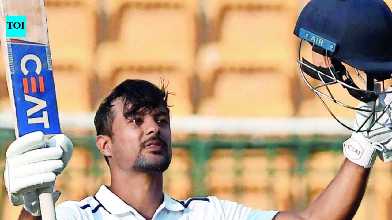 Mayank Cracks Unbeaten Ton | Bengaluru News - The Times of India