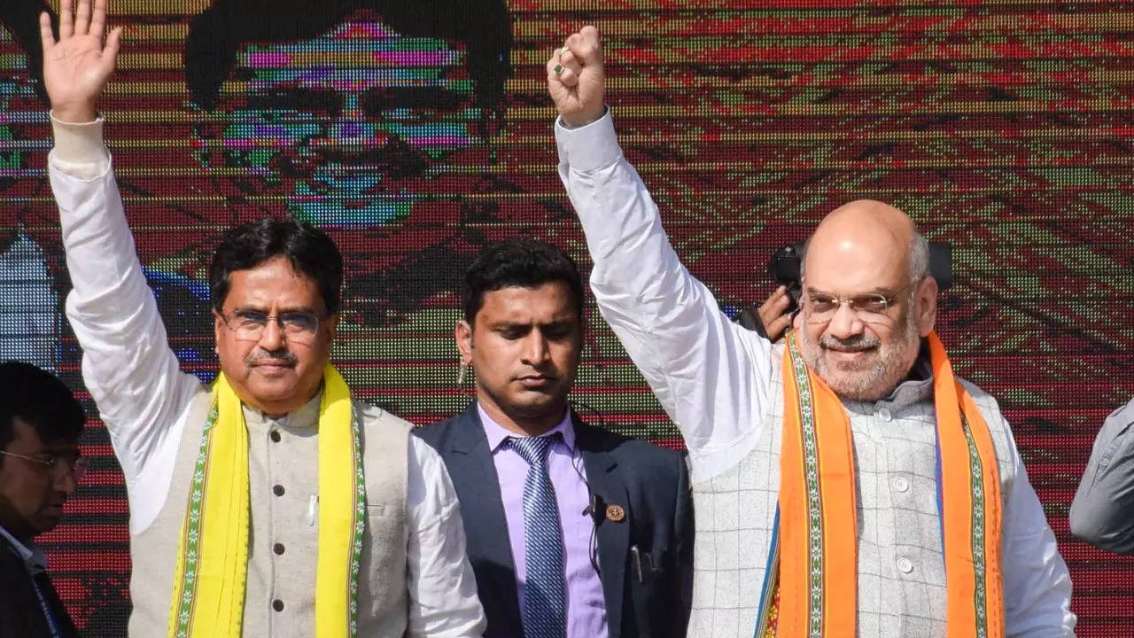 Amit Shah: BJP ended terrorism, brought all-round development in Tripura |  India News - Times of India