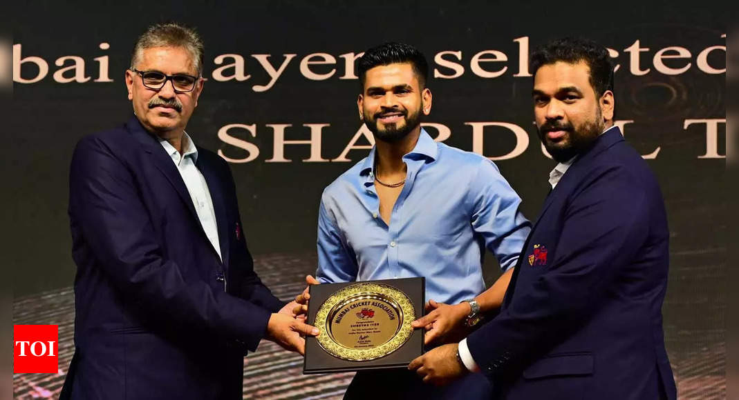 Shreyas Iyer honoured at annual Mumbai Cricket Association Awards | Cricket News – Times of India