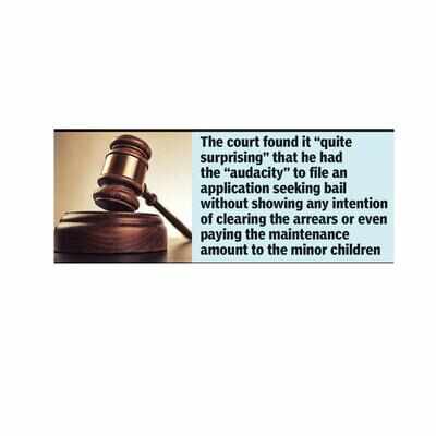Man fails to pay maintenance arrears, court junks bail plea
