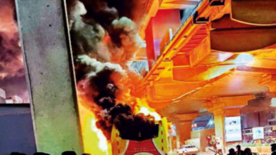 Bus turns into ball of fire, but passengers exit safely in Hyderabad