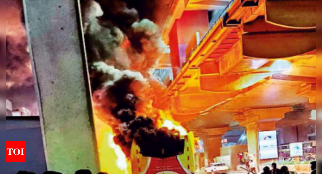 आग के गोले में तब्दील हुई बस, हैदराबाद में सुरक्षित निकले यात्री  हैदराबाद समाचार – टाइम्स ऑफ इंडिया
