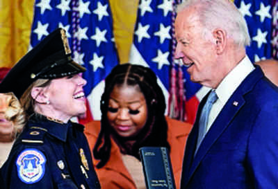 US prez Biden honours ‘extraordinary Americans’ who defended democracy on January 6